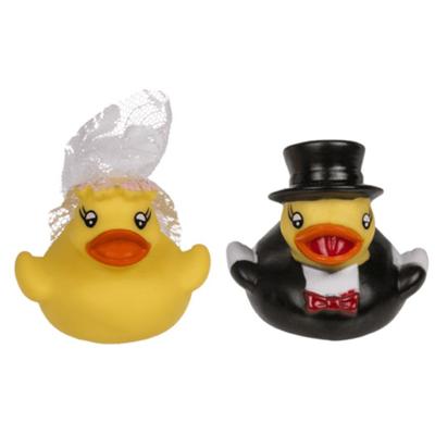 Bruid en bruidegom badeendjes (set van 2)