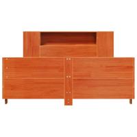 Bedframe zonder matras massief grenenhout wasbruin 160x200 cm - thumbnail