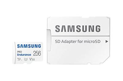 Samsung PRO Endurance + Adapter microSDXC 256GB Micro SD-kaart Wit - thumbnail
