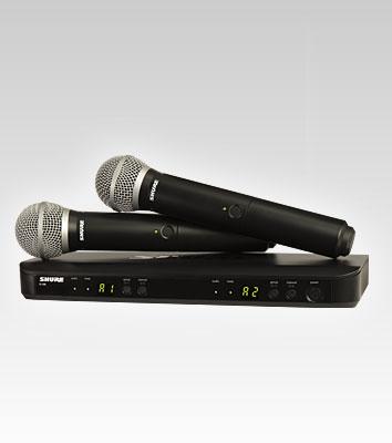 Shure BLX288E/PG58-M17 (662-686 MHz) dual handheld draadloos