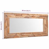 VidaXL Decoratieve spiegel rechthoekig 120x60 cm teakhout - thumbnail