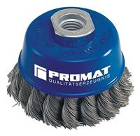 Promat/Tecwerk Potborstel | d. 100 mm draaddikte 0,5 mm | RVS | 8500 min-¹ - 4000841162 - thumbnail