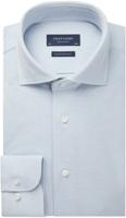 Profuomo Originale Gebreid Overhemd Lichtblauw Pique Cutaway Slim Fit - thumbnail