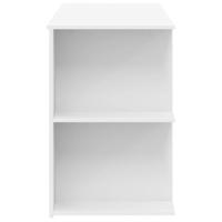 Bureau 140x50x75 cm bewerkt hout wit - thumbnail