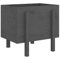 VidaXL Plantenbak 62x50x57 cm massief grenenhout grijs - thumbnail