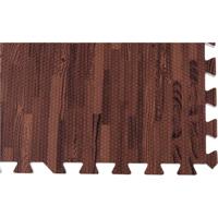 Sportschool Vloer Beschermingsmatten (8 stuks, totaal 2,88 m2) Donkere houtkleur - thumbnail