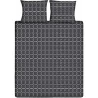 Ten Cate katoenen eenpersoons dekbedovertrek 140x200/220 cm graphic antraciet - thumbnail