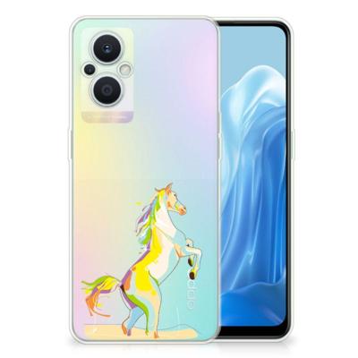 OPPO Reno8 Lite Telefoonhoesje met Naam Horse Color OPPO Reno8 Lite Telefoonhoesje met Naam Horse Color