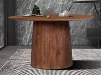Eettfafel rond MIGADON 130 cm donkerbruin - thumbnail