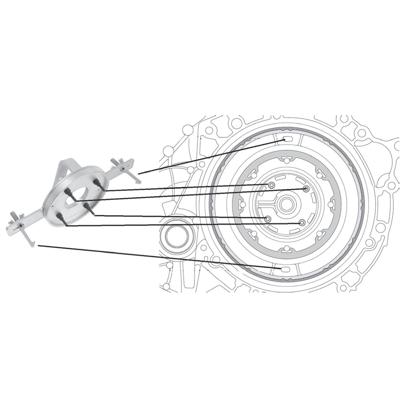 Dubbel koppelingsgereedschap voor Volvo, Ford, Chrysler en Dodge Brilliant Tools BT641240