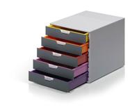 Durable VARICOLOR 5 - 7605 760527 Ladebox Grijs DIN A4, DIN C4, Folio, Letter Aantal lades: 5 - thumbnail