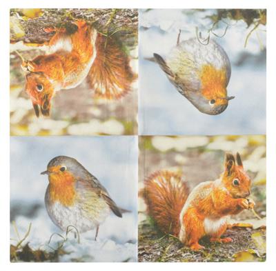 Servet Roodborstje met Eekhoorn / Esschert Design Servet Roodborstje met Eekhoorn / Esschert Design