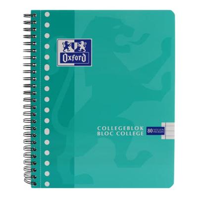 Collegeblok Oxford School A5+ lijn 17-gaats 160 pagina&apos;s 80gr assorti | 5 stuks