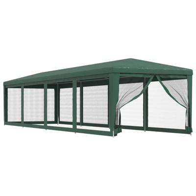 VidaXL Partytent met 10 mesh zijwanden 3x12 m hdpe groen