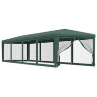 VidaXL Partytent met 10 mesh zijwanden 3x12 m hdpe groen - thumbnail