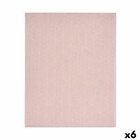 Tafelkleed Dun canvas Anti-vlek Ster 140 x 180 cm Roze (6 Stuks) - thumbnail