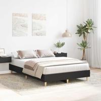 Bedframe zonder matras 120x190 cm spaanplaat zwart - thumbnail