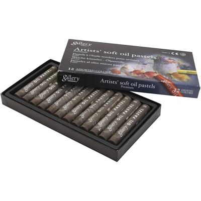 Gallery Oliepastel, L: 7 cm, d 11 mm, dikte 11 mm, burnt umber, 12 stuk/ 1 doos