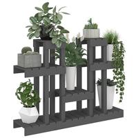 Plantenstandaard grijs 104,5x25x77,5 cm massief grenenhout - thumbnail