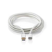 Nedis Premium 8-pins Lightning naar USB-C kabel - USB2.0 - tot 20V/3A / aluminium - 1 meter - thumbnail