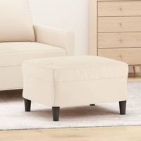 Voetenbank 60x50x41 cm fluweel crmekleurig - thumbnail