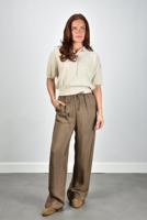 RÓHE broek 419-30-015 brown mini check - thumbnail