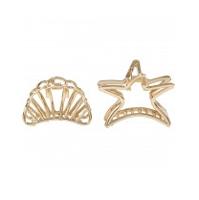 Creativ Company Haarspeldjes, l: 44 mm, b: 36 mm, verguld, 2 stuk/ 1 doos - thumbnail