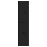 Apothekerskast 40x41x174,5 cm bewerkt hout zwart - thumbnail