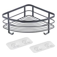 Metaltex Doucherek 21x21x13 cm Zwart/Metaal - thumbnail