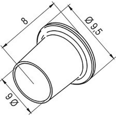 Ersa 0472CR Hetelucht mondstuk Grootte soldeerpunt 6 mm Lengte soldeerpunt: 8 mm Inhoud: 1 stuk(s)