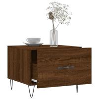 Salontafel 50x50x40 cm bewerkt hout bruin eikenkleur - thumbnail