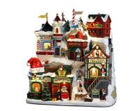 Lemax santa&apos;s village verlichte facade Santa&apos;s Wonderland 2023 - thumbnail