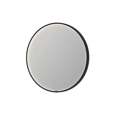 Spiegel INK SP24 60x4x60 cm incl. direct LED-Verlichting Rondom en Spiegelverwarming Geborsteld Metal Black