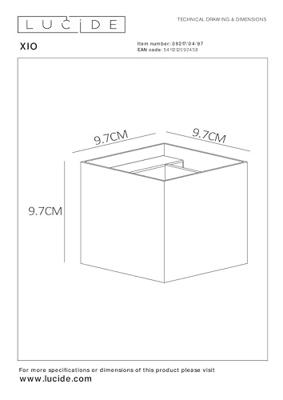 Lucide XIO - Wandlamp - LED Dimb. - G9 - 1x4W 2700K - Verstelbare stralingshoek - Roest bruin Lucide XIO - Wandlamp - LED Dimb. - G9 - 1x4W 2700K - Verstelbare stralingshoek - Roest bruin