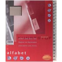 Tabbladen Multo A5 17-gaats alfabet PP grijs - thumbnail