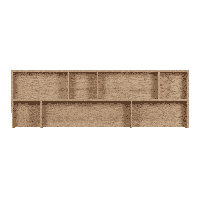 WOOOD Opzetkast 'New Gravure' t.b.v. Dressoir 'New Gravure' Eikenhout, kleur Naturel - thumbnail