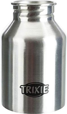 TRIXIE DRINKFLES RVS MET PLASTIC DRINKBAKJE ASSORTI 300 ML