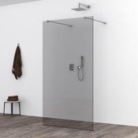 Wiesbaden Slim Inloopdouche 90x200 cm - Rookglas met Nano Coating - thumbnail