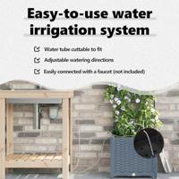 Tuin Bloempot 2 pcs Licht Grijs Staal - thumbnail