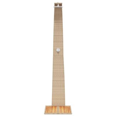 VidaXL Buitendouche 55x60x224 cm poly rattan en acaciahout beige