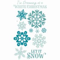 Sizzix • clear stamp set white christmas 12pcs - thumbnail