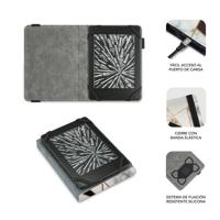 Subblim Universele beschermhoes voor e-book, marmer, zwart, compatibel met e-books tot 15,2 cm (6 inch), met elastische sluiting, ergonomisch en licht, meerkleurig - thumbnail