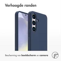 Accezz Liquid Silicone Backcover met MagSafe voor Samsung Galaxy S25 Plus Telefoonhoesje Blauw - thumbnail