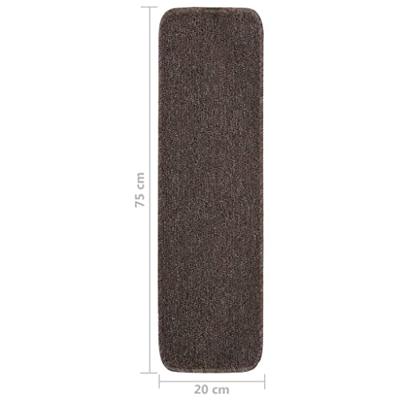 VidaXL Trapmatten 15 st anti-slip rechthoekig 75x20 cm bruin VidaXL Trapmatten 15 st anti-slip rechthoekig 75x20 cm bruin