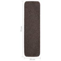 VidaXL Trapmatten 15 st anti-slip rechthoekig 75x20 cm bruin - thumbnail
