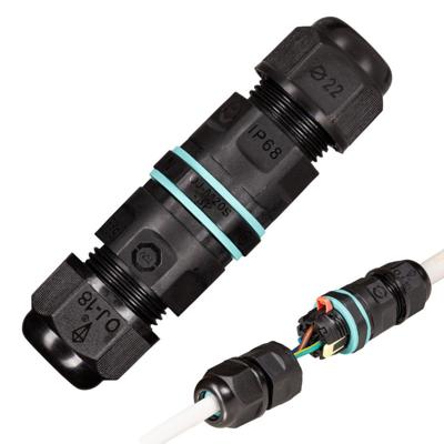 Kabelverbinder I connector - Voor kabels van 5 tot 10 mm - voor buiten en binnen - Zwart