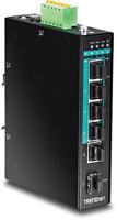 TRENDnet 5-poorts geharde industriële gigabit PoE+ DIN-railschakelaar, 120 W stroombudget, 1 x SFP-sleuf, IP30-classificatie, onbeheerde schakelaar, Gigabit PoE+ netwerkschakelaar, levenslange - thumbnail