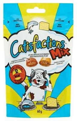 Catisfactions Mix Zalm & Kaas kattensnacks 60 gram