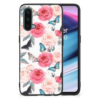 OnePlus Nord CE 5G Bloemen Hoesje Butterfly Roses - thumbnail