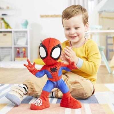 Spidey danst en kruipt, interactieve knuffel met muziek en geluiden, superheldenspeelgoed vanaf 3 jaar, Spidey en zijn Extraor Friends Spidey danst en kruipt, interactieve knuffel met muziek en geluiden, superheldenspeelgoed vanaf 3 jaar, Spidey en zijn Extraor Friends